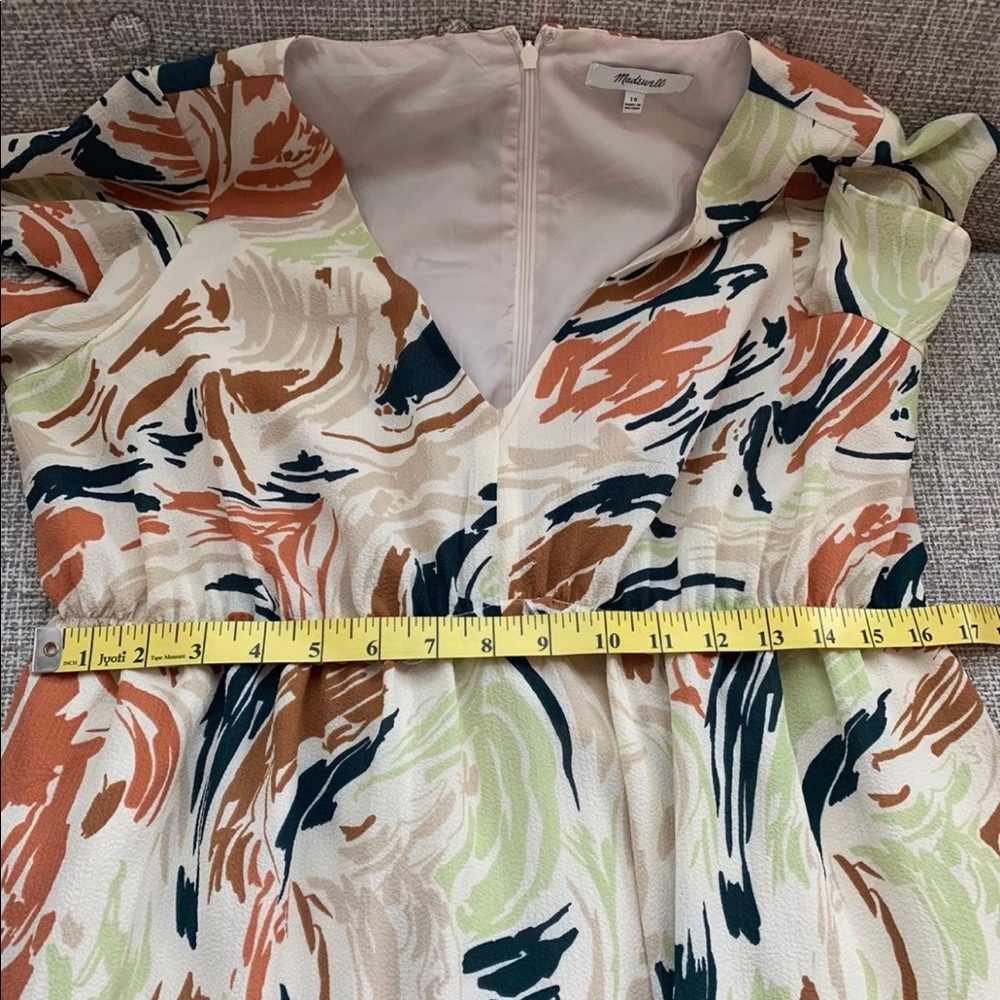 Madewell Flutter Sleeve Ruffle Waist Midi Dress - Picture 10 of 10